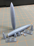 48126 300 Gallon Drop Tanks with 4 tail options For A-4, A-7, A-1, Harrier II, F4D, S-3 etc
